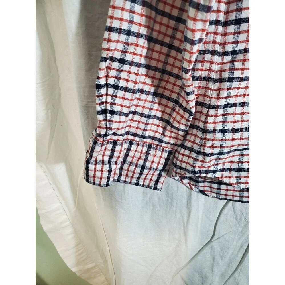 J.Crew Flex Oxford‎ Slim Shirt Mens L Plaid Button Down